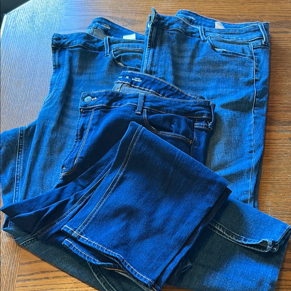 3 pairs - High rise Blue Jeans
